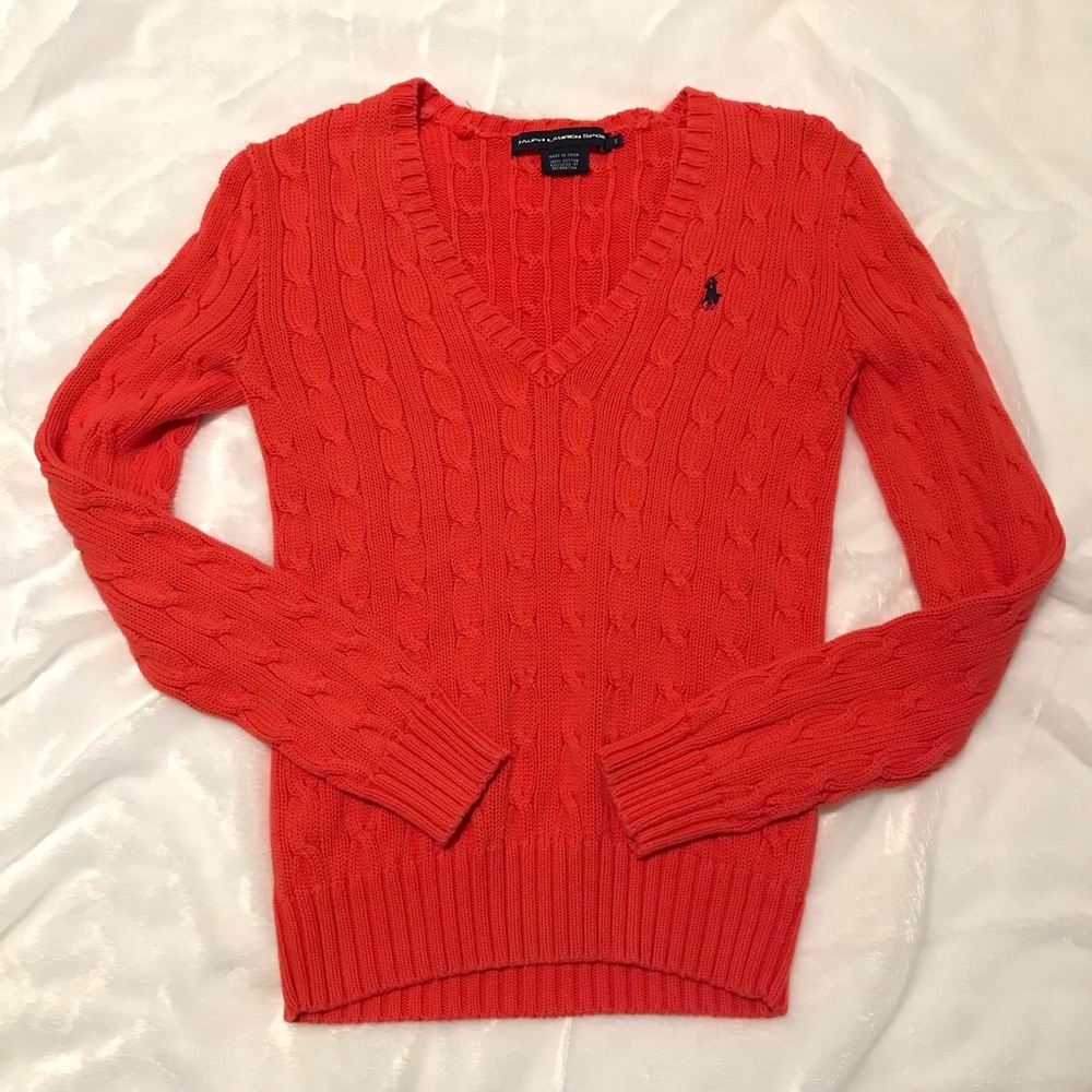 Orange Ralph Lauren Sport sweater